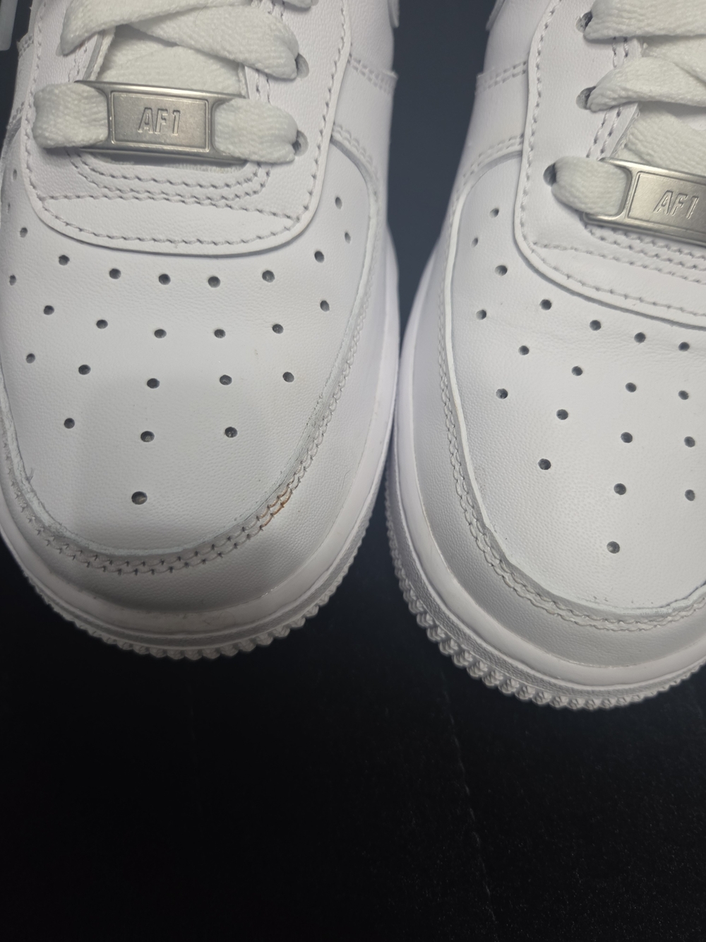 Nike Air Force 1 Low All-White Sneakers - Picture 3 of 8